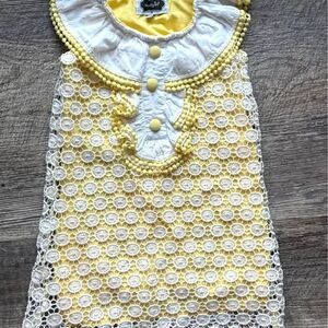 Mud Pie Yellow Lace Dress  2T Spring Summer